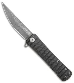 Williams Blade Design OZF Frame Lock Knife CF/Bronze Ti (3.5" Tanto Damasteel)