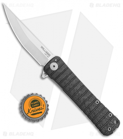 Williams Blade Designs Osoraku Zukuri Frame Lock Knife Ti/CF (3.5" Satin)