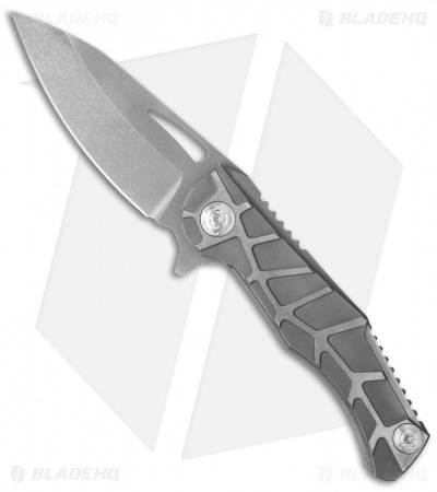 Mikkel Willumsen Urban Tactical Dredd Flipper Knife Titanium (3.5" Acid Wash)