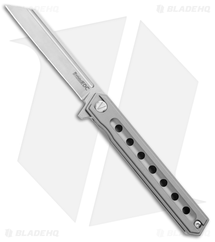 B'yond EDC Core Frame Lock Knife Titanium (3" Satin) SA1907ST-GY