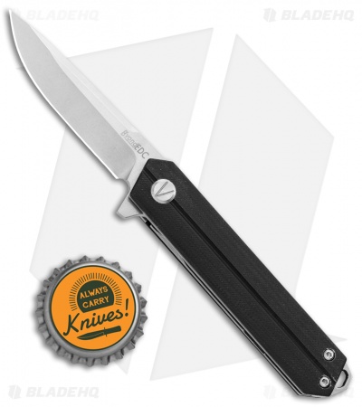 B'yond EDC Linear Liner Lock Knife Black G-10 (2.6" Stonewash) SA1905DGS-BK