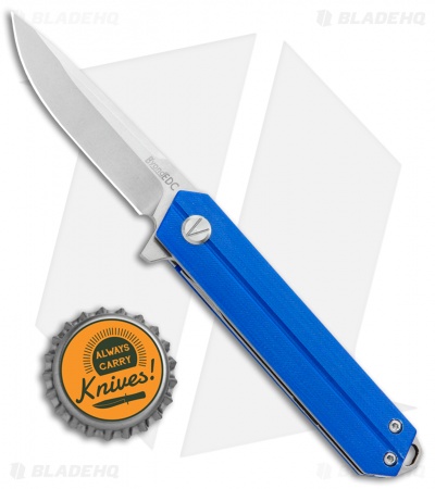 B'yond EDC Linear Liner Lock Knife Blue G-10 (2.6" Stonewash) SA1905DGS-BL