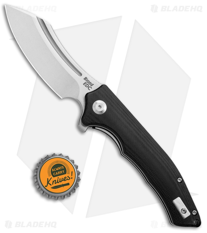 B'yond EDC Sunder Liner Lock Knife Black G-10 (3" Stonewash) SA1903DG-BK