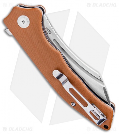 B'yond EDC Sunder Liner Lock Knife Brown G-10 (3" Stonewash) SA1903DG-BN