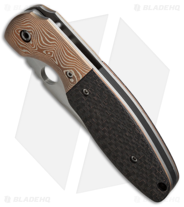 ZERO Knives Ram Maramba Custom Mezcal Knife Carbon Fiber Mokume (3.3" Satin) 