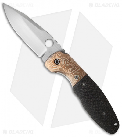 ZERO Knives Ram Maramba Custom Mezcal Knife Carbon Fiber Mokume (3.3" Satin) 