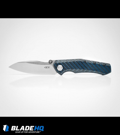Zero Tolerance 0850 Sub-Frame Lock Knife Blue Carbon Fiber (3.75" Satin) ZT