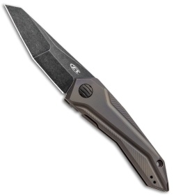 Zero Tolerance Sprint Run 0055 Flipper Knife Bronze Ti (3.75" Blackwash 20CV) ZT