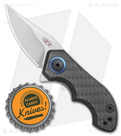 Zero Tolerance 0022 Small Galyean Frame Lock Knife CF (1.8" Stonewash) ZT