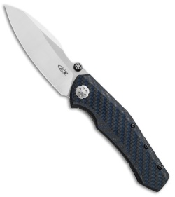 Zero Tolerance 0850 Sub-Frame Lock Knife Blue Carbon Fiber (3.75" Satin) ZT