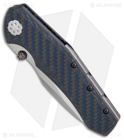 Zero Tolerance 0850 Sub-Frame Lock Knife Blue Carbon Fiber (3.75" Satin) ZT
