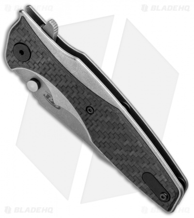 Zero Tolerance Hinderer 0393GLCF Frame Lock  Knife Glow CF (3.5" Working) ZT