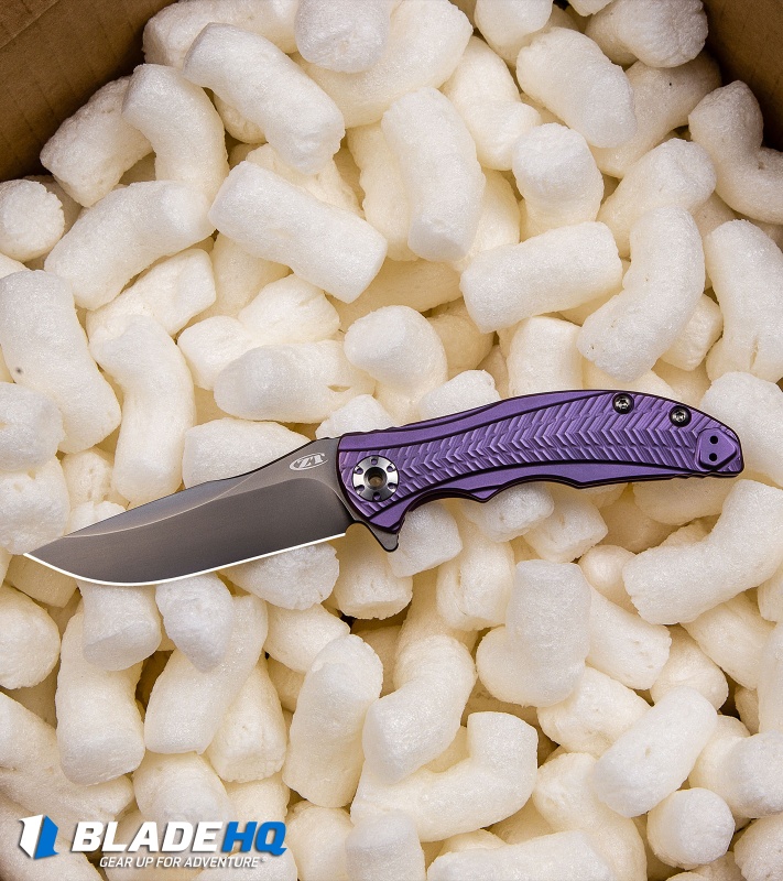 Zero Tolerance 0609PUR - Titanium Flipper Knife | Purple | Blade HQ