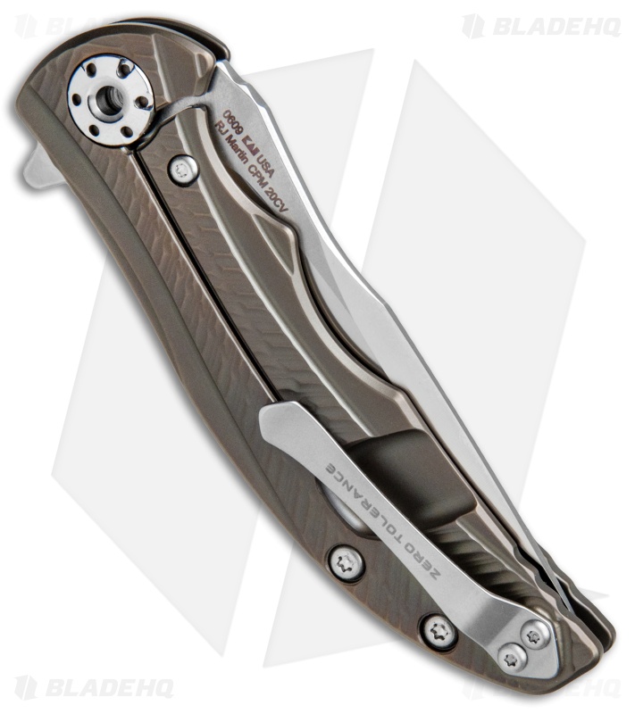Zero Tolerance RJ Martin 0609 Flipper Knife Bronze Ti (3.4" Satin) ZT