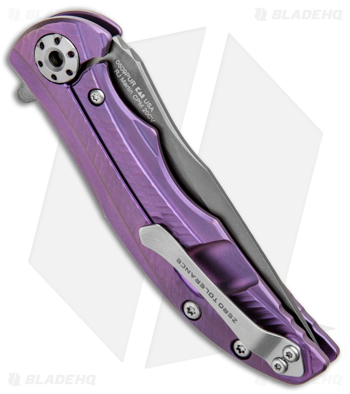 Zero Tolerance 0609PUR - Titanium Flipper Knife | Purple | Blade HQ