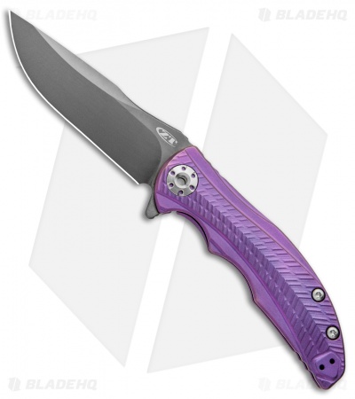 極厚タイプのIGTハーフユニット(リバーシブル) Zero Tolerance 0609PUR - Titanium Flipper Knife | Purple | Blade HQ