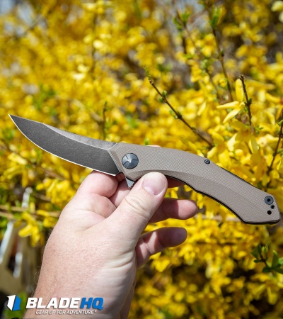 Zero Tolerance Sinkevich 0462TAN Flipper Knife Tan G-10 (3.7" BlackWash) Sprint