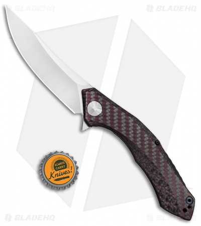 Zero Tolerance Sinkevich 0462 Flipper Knife Red Carbon Fiber (3.7" Satin) ZT