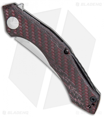 Zero Tolerance Sinkevich 0462 Flipper Knife Red Carbon Fiber (3.7" Satin) ZT