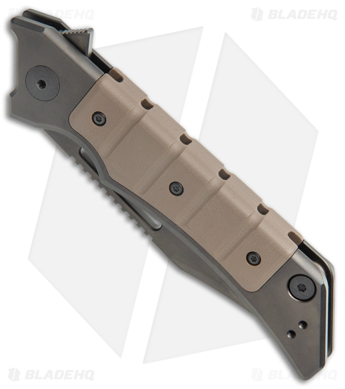 Zero Tolerance Tim Galyean  Frame Lock Knife Brown G-10/Ti (3.5" Black) 0223 