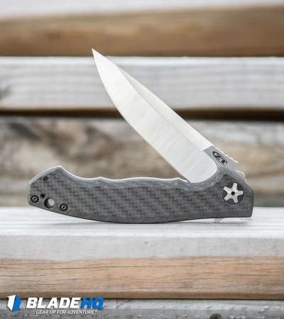 Zero Tolerance Sinkevich 0452CF Flipper Knife Carbon Fiber (4.1" Satin) ZT