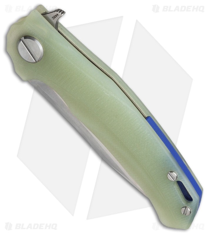 Stedemon Knife Co. ZKC Flipper Knife Jade G-10 (4" Satin) D-01
