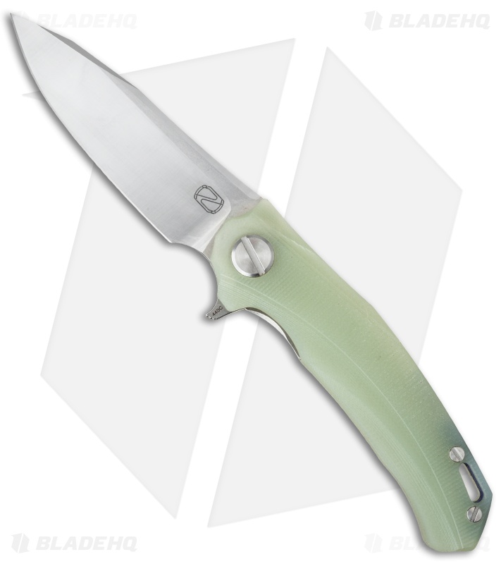 Stedemon Knife Co. ZKC Flipper Knife Jade G-10 (4" Satin) D-01