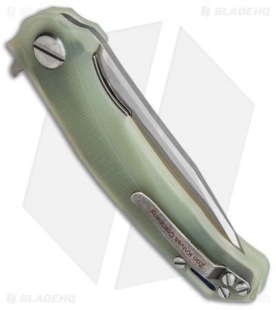 Stedemon Knife Co. ZKC Flipper Knife Jade G-10 (4" Satin) D-01