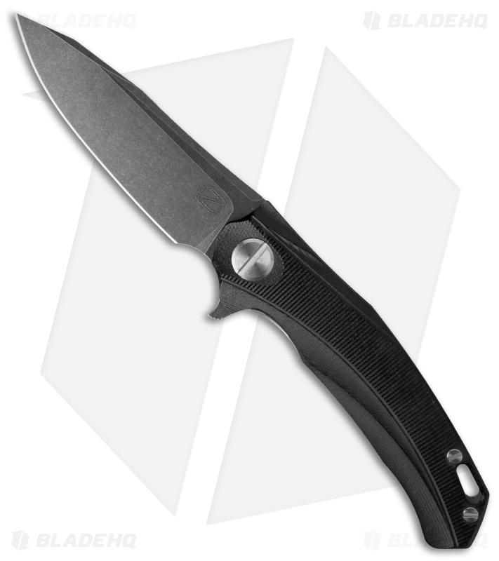 Stedemon Knife Co. ZKC Flipper Knife Black G-10 (4" Black SW) D-01