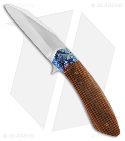 Mike Zscherny Knives Custom Liner Lock Knife Thunderstorm Kevlar (3.25" Satin)
