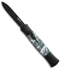 AKC 077 Concord OTF Automatic Knife Arctic Camo (3.25" Black Flat)