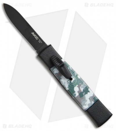 AKC Minion Concord OTF Automatic Knife Arctic Camo (2.3" Black Flat Grind)