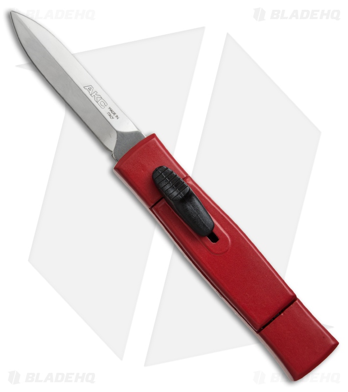 AKC Minion Dagger OTF Automatic Knife Red (2.3" Satin)