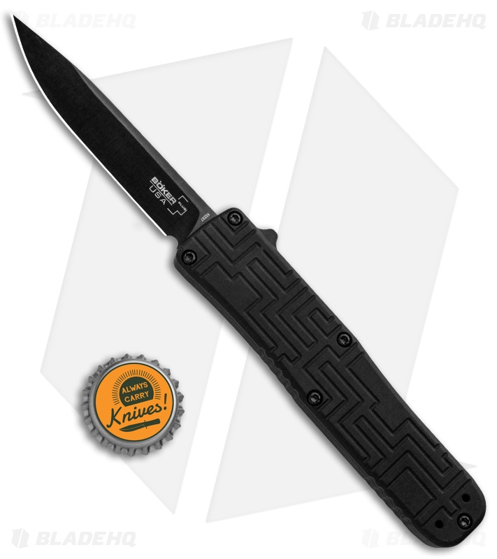 Boker USA OTF Automatic Knife Black Aluminum (3.5" Black) 06EX263