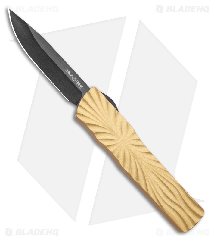 Brian Tighe & Friends Twist Tighe OTF Automatic Knife Gold (3.6" DLC)