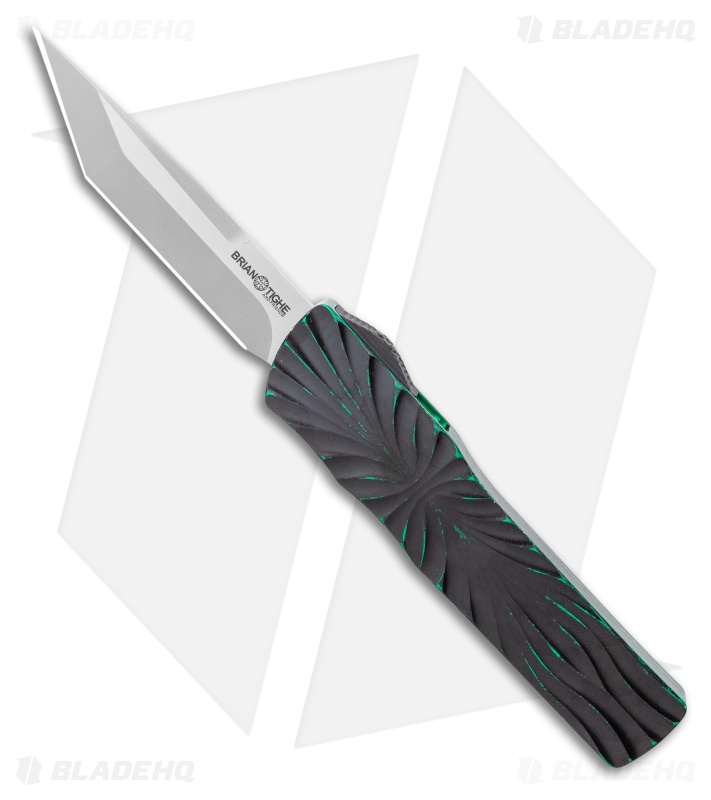 Brian Tighe & Friends Twist Tighe OTF Knife Distressed Green/Black (3.6