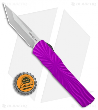 Brian Tighe & Friends Small Twist Tighe Tanto OTF Knife Purple (2.75" SW)