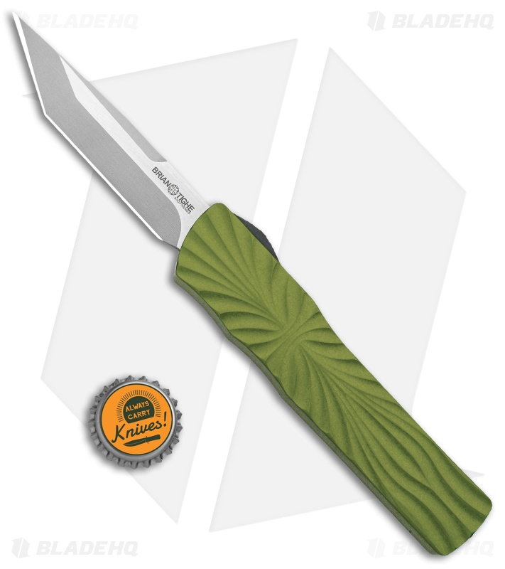 Brian Tighe & Friends Twist Tighe Tanto OTF Automatic OD Green (3.6" Bead Blast)