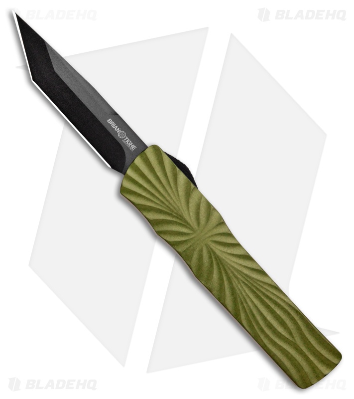 Brian Tighe & Friends Twist Tighe Tanto OTF Automatic Knife Green (3.75" DLC)