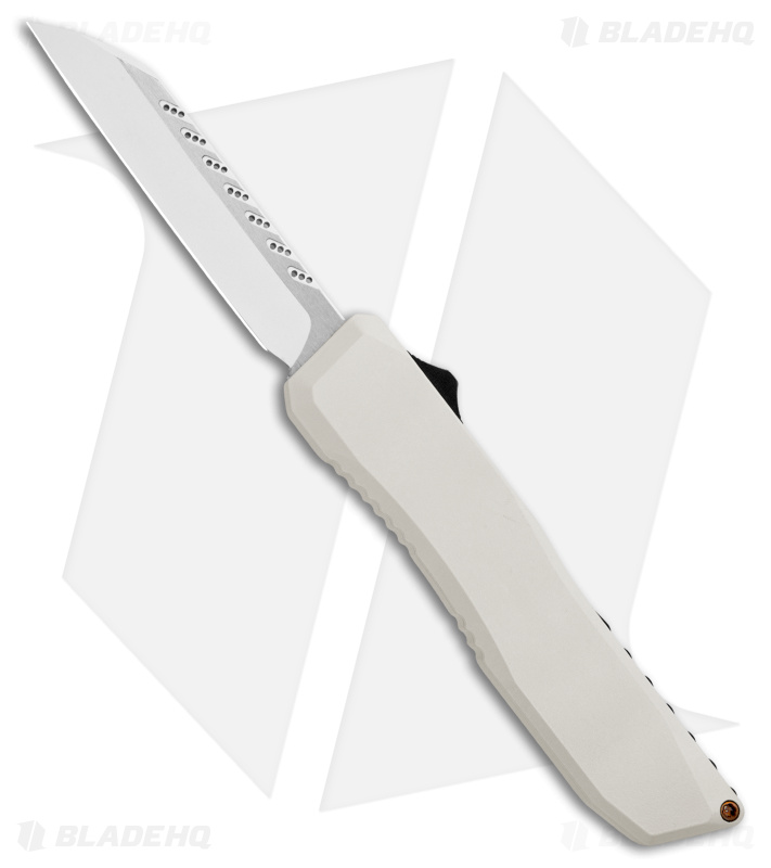 EOS Harpoon OTF Auto Dagger Knife White Stormtrooper Al/Ti (3.75" White/Satin)