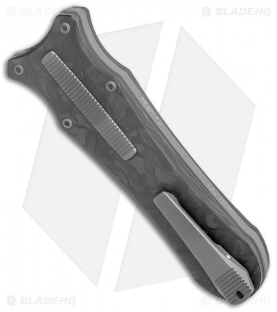 G&G Hawk Custom Deadlock Model B D/A OTF Automatic Knife CF/Ti (3.75" Dagger)