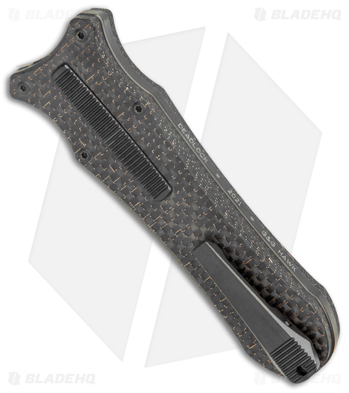 G&G Hawk Custom Deadlock Model B Dagger D/A OTF Knife Lightning CF (3.75" DLC)