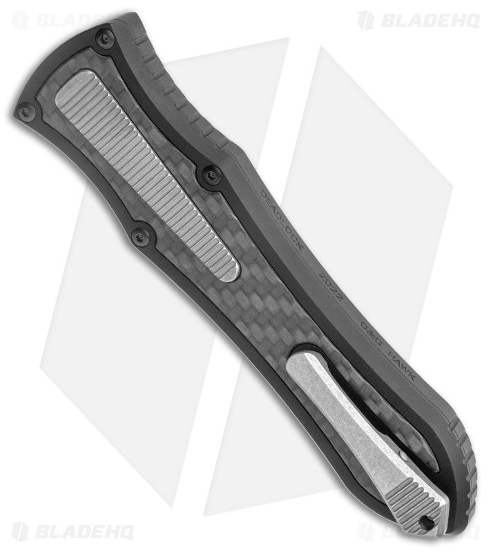 G&G Hawk Custom Deadlock Model C D/A OTF Automatic Dagger Knife CF/Al (3.5" SW)