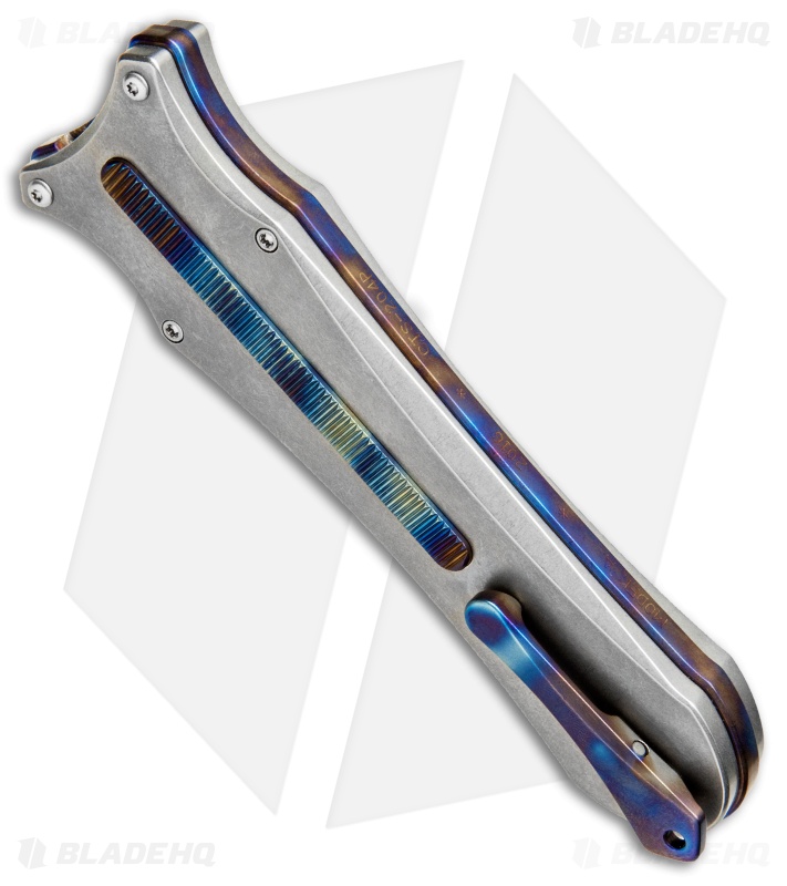 G&G Hawk Custom Deadlock D/A OTF Automatic Knife Heat Ti (3.75" Dagger)
