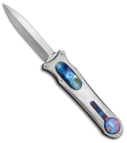 G&G Hawk Custom Deadlock D/A OTF Automatic Knife Heat Ti (3.75" Dagger)