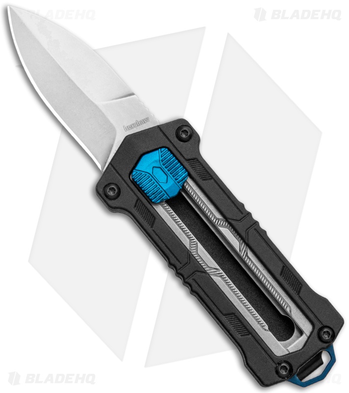 Kershaw Jens Anso Kapsule Manual Sliding Button Lock OTF Knife (1.9" Satin)