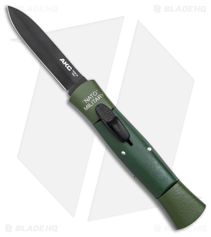 AKC 007 Concord NATO Military OTF Automatic Knife OD Green (2.75" Black Dagger)
