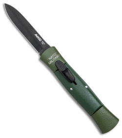 AKC 007 Concord NATO Military OTF Automatic Knife OD Green (2.75" Black Dagger)