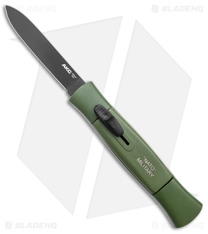 AKC 077 Concord OTF Auto Knife | NATO Green/Black - Blade HQ