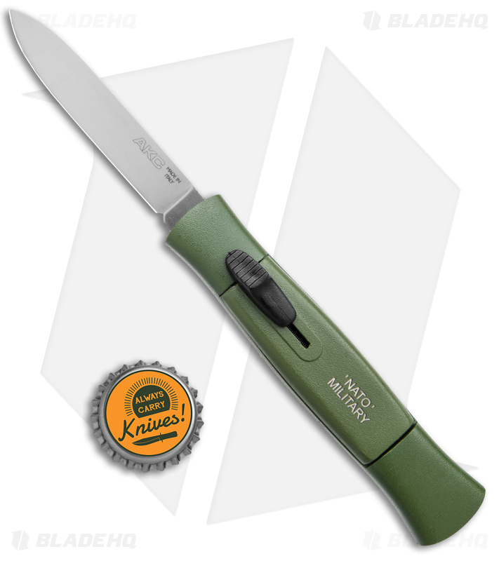 AKC 077 Concord OTF Automatic Knife NATO Military Green (3.25" Satin Flat)